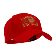 US Airforce Veteran Embroidered Low Profile Cotton Twill Cap