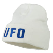 UFO Embroidered Long Beanie