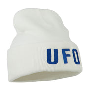 UFO Embroidered Long Beanie