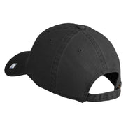 US Air Force Veteran Flag Embroidered Solid Cotton Twill Low Profile Strap Cap - Black OSFM