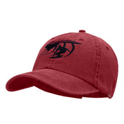 Surfer Catching Waves Embroidered Pigment Dyed Washed Cap