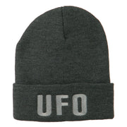 UFO Embroidered Long Beanie