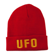 UFO Embroidered Long Beanie