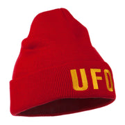 UFO Embroidered Long Beanie