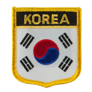 Asia and Australia Flag Embroidered Patch Shield