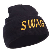 Urban Swag Embroidered Long Beanie