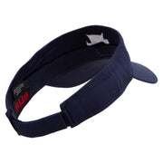 Artistic M Sign Embroidered Cotton Twill Sun Visor - Navy OSFM