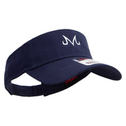 Artistic M Sign Embroidered Cotton Twill Sun Visor - Navy OSFM