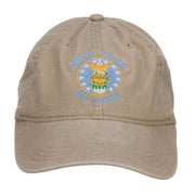 US Air Force Logo Embroidered Washed Cap