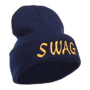 Urban Swag Embroidered Long Beanie