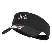 Artistic M Sign Embroidered Cotton Twill Sun Visor - Black OSFM