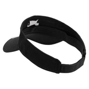 Artistic M Sign Embroidered Cotton Twill Sun Visor - Black OSFM