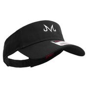 Artistic M Sign Embroidered Cotton Twill Sun Visor - Black OSFM