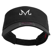 Artistic M Sign Embroidered Cotton Twill Sun Visor - Black OSFM