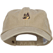 German Shepherd Head Embroidered Washed Cotton Twill Cap