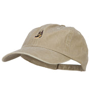 German Shepherd Head Embroidered Washed Cotton Twill Cap