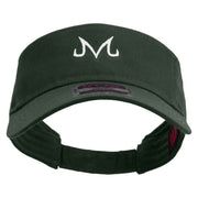 Artistic M Sign Embroidered Cotton Twill Sun Visor - Dk-Green OSFM