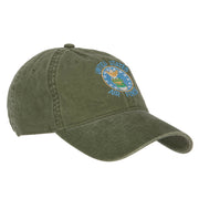 US Air Force Logo Embroidered Washed Cap