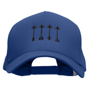 Four Hunting Arrows 5 Panel Pro Style Brushed Cap - Royal OSFM