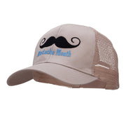 Mustache Month Solid Cotton Prostyle Twill Mesh Cap