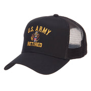 US Army Retired Military Embroidered Mesh Cap