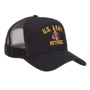 US Army Retired Military Embroidered Mesh Cap