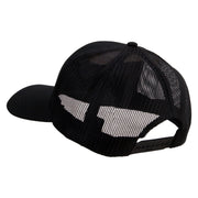 Licensed U.S. Army Retired Military Embroidered Solid Cotton Twill Mesh Prostyle Cap - Black OSFM