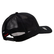 Licensed U.S. Army Retired Military Embroidered Solid Cotton Twill Mesh Prostyle Cap - Black OSFM
