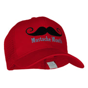 Mustache Month Solid Cotton Prostyle Twill Mesh Cap