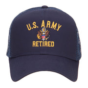 US Army Retired Military Embroidered Mesh Cap