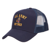 US Army Retired Military Embroidered Mesh Cap