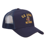 US Army Retired Military Embroidered Mesh Cap