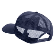 Licensed U.S. Army Retired Military Embroidered Solid Cotton Twill Mesh Prostyle Cap - Navy OSFM