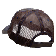 Lets go Camping Embroidered Low Profile Special Cotton Mesh Cap - Brown OSFM