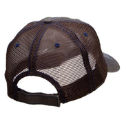 Lets go Camping Embroidered Low Profile Special Cotton Mesh Cap - Brown OSFM