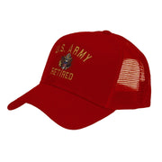 US Army Retired Military Embroidered Mesh Cap