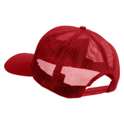 Licensed U.S. Army Retired Military Embroidered Solid Cotton Twill Mesh Prostyle Cap - Red OSFM