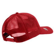Licensed U.S. Army Retired Military Embroidered Solid Cotton Twill Mesh Prostyle Cap - Red OSFM