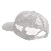 Licensed U.S. Army Retired Military Embroidered Solid Cotton Twill Mesh Prostyle Cap - White OSFM
