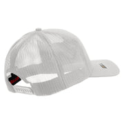 Licensed U.S. Army Retired Military Embroidered Solid Cotton Twill Mesh Prostyle Cap - White OSFM
