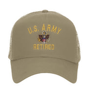 US Army Retired Military Embroidered Mesh Cap