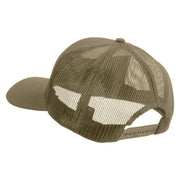 Licensed U.S. Army Retired Military Embroidered Solid Cotton Twill Mesh Prostyle Cap - Khaki OSFM