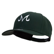 Artistic M Design Embroidered Solid Cotton Twill Prostyle Cap - Dk-Green OSFM