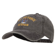 US Air Force Veteran Military Embroidered Washed Cap