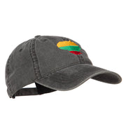 Lithuania Map Flag Embroidered Washed Cap