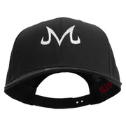 Artistic M Design Embroidered Solid Cotton Twill Prostyle Cap - Black OSFM