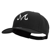 Artistic M Design Embroidered Solid Cotton Twill Prostyle Cap - Black OSFM