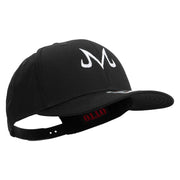 Artistic M Design Embroidered Solid Cotton Twill Prostyle Cap - Black OSFM