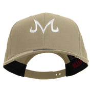 Artistic M Design Embroidered Solid Cotton Twill Prostyle Cap - Khaki OSFM