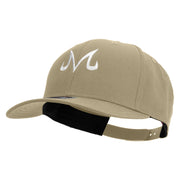 Artistic M Design Embroidered Solid Cotton Twill Prostyle Cap - Khaki OSFM